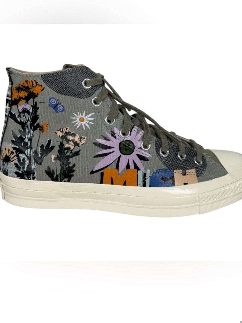 Converse Chuck Taylor 70‎ High Top Much Love Floral Slate Sage size 10
